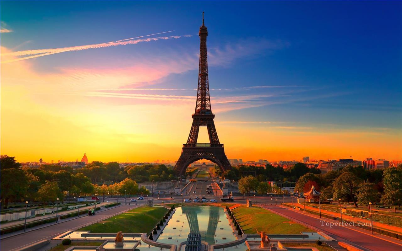 エッフェル塔 パリ フランスの写真油絵